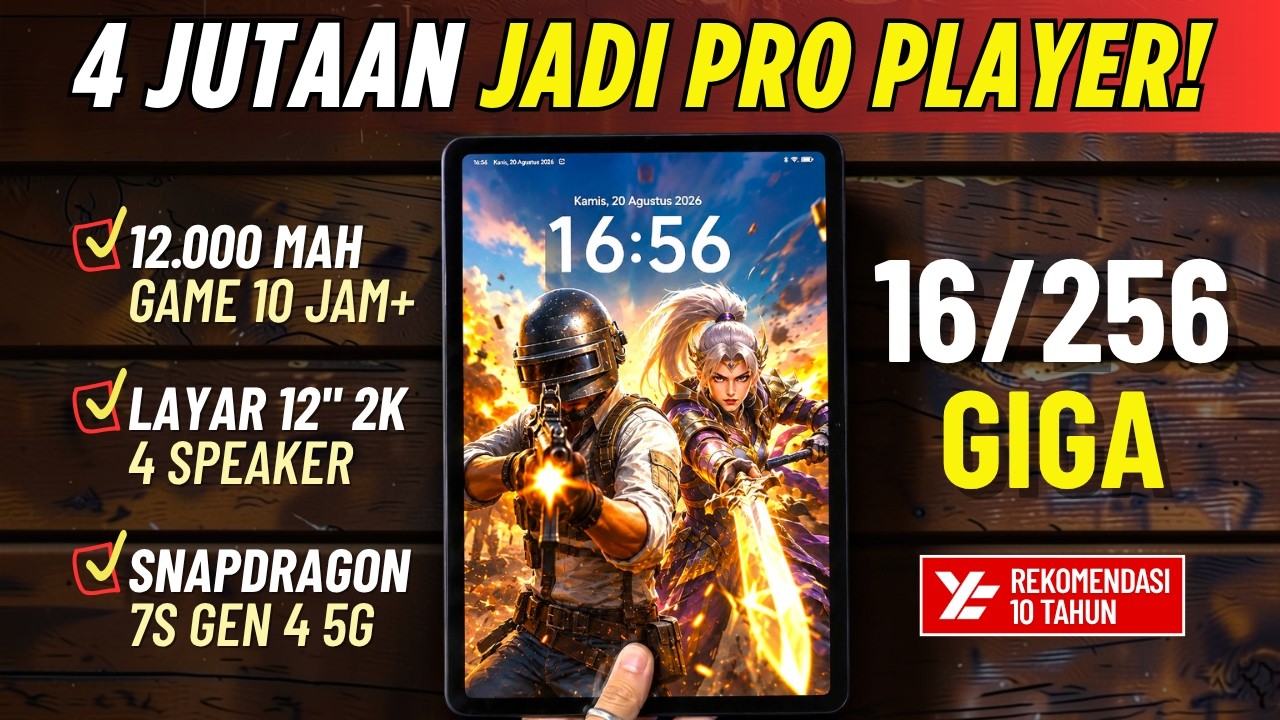 Gak Nyangka‼️ 5 TABLET GAMING 4 JUTAAN TERBAIK AGUSTUS 2026