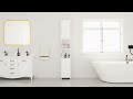 Mobile da Bagno Bianco 30x30x183,5 cm in Legno Multistrato - Foto miniatura 4