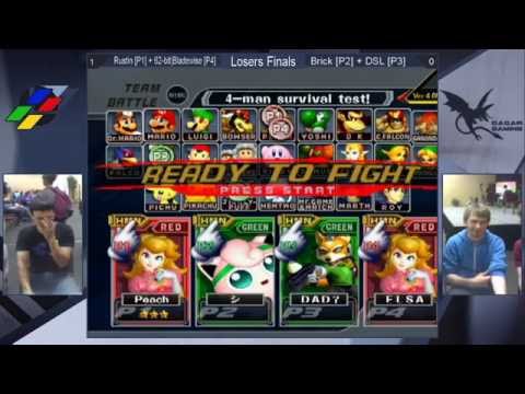 Super SmashNest 7 Doubles LF - Rustin & 62-bit | Bladewise Vs. Brick & DSL - SSBM