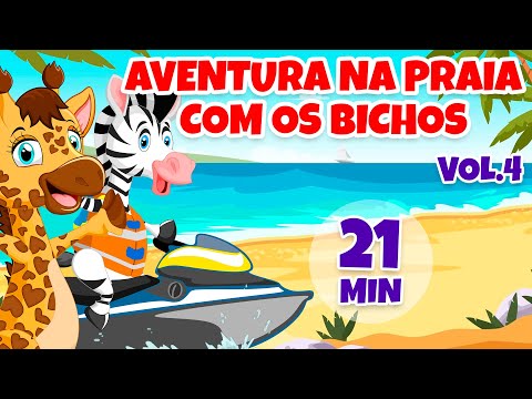 Aventura na Praia com os Bichos Vol. 4 - Giramille 21 min | Desenho Animado Musical