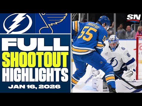 Tampa Bay Lightning vs. St. Louis Blues | FULL Shootout Highlights - January 16, 2026