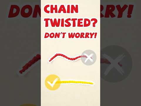 Use the first chain stitch to keep your foundation chain doesn't twist.#crochet #crochettips