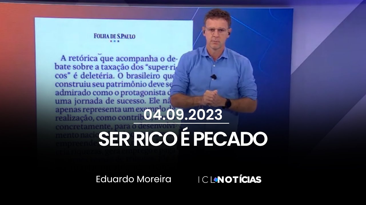 Em um Brasil desigual, ser rico é pecado sim: Eduardo Moreira reage a artigo publicado na Folha