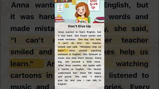 Don't Give Up on Learning English | Listening Practice #a2english  #easyenglish #englishmerl