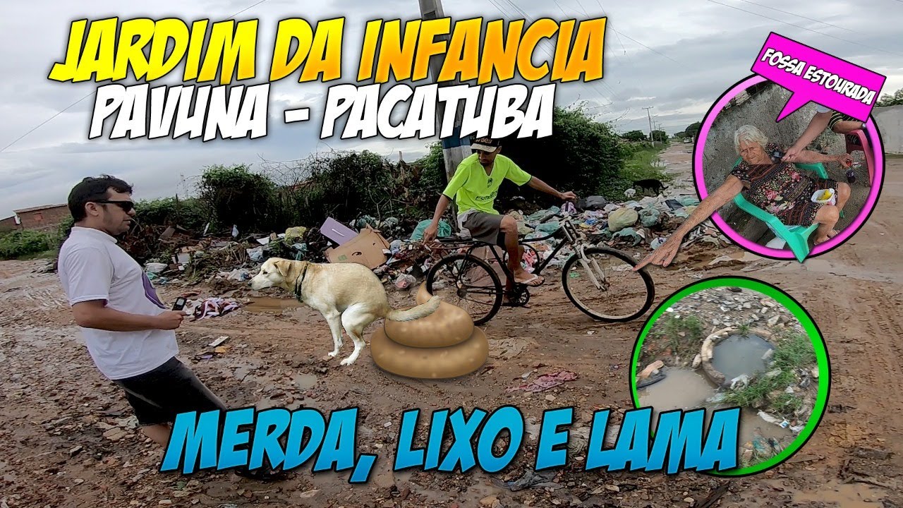 R. Jardim da Infância na Pavuna - Merda, lixo e lama