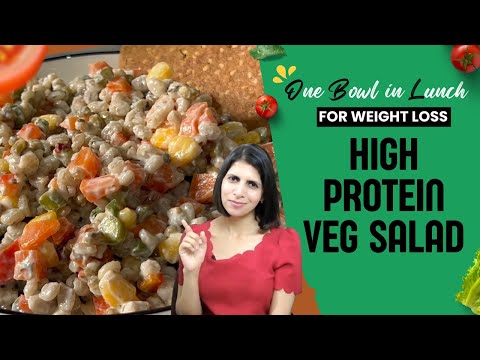 One Bowl In Lunch For Weight Loss | Creamy High Protein Veg Mung Salad Recipe | Diet to Lose Fat