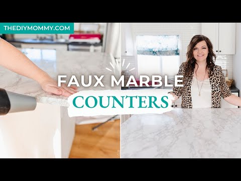 How to install Contact Paper Countertops for a gorgeous marble look | The DIY Mommy