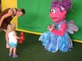Hugging Abby Cadabby at Sesame Place