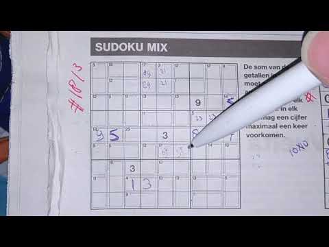 Of course we've 3 ones today. (#1813) Killer Sudoku puzzle. 10-28-2020 part 3 of 3