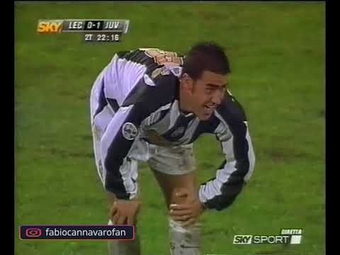 Lecce vs. Juventus 14/11/2004. FAbio Cannavaro. Rare match in the rain