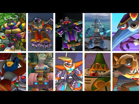 Megaman X7 - ALL BOSSES - CUTSCENES CINEMATICS + ALL ENDINGS