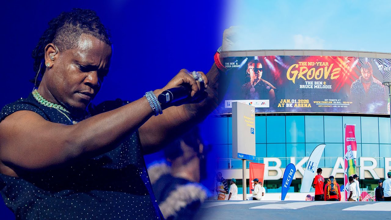 BRUCE MELODIE AGEZE KURI STAGE ABAFANA  BA THE BEN BARATITIRA, REBA UDUSHYA AKOZE MU GICE CYA MBERE🔥