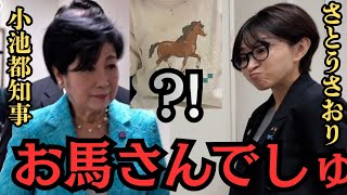 【小池百合子・さとうさおり】「お馬さんでしゅ」新年の挨拶(5カメバージョン)