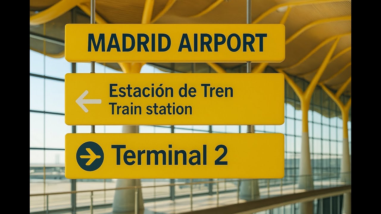 🏆 Madrid Airport Guide 🇪🇸 | How to Get from Train Station to Terminal 2 (Step-by-Step Walkthrough)
