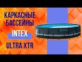Каркасний басейн Intex 488x122 см круглий з пісочним фільтром 19,2 м³ зі сходами, тентом та підкладкою (26326)