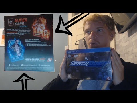 UNBOXING WWE 2K20 SMACKDOWN EDITION WWE SUPERCARD QR CODE GIVEAWAY *CLOSED*