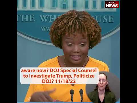 Q: Biden wasn't aware special counsel but he is aware NOW? A: I'm just not going to go beyond