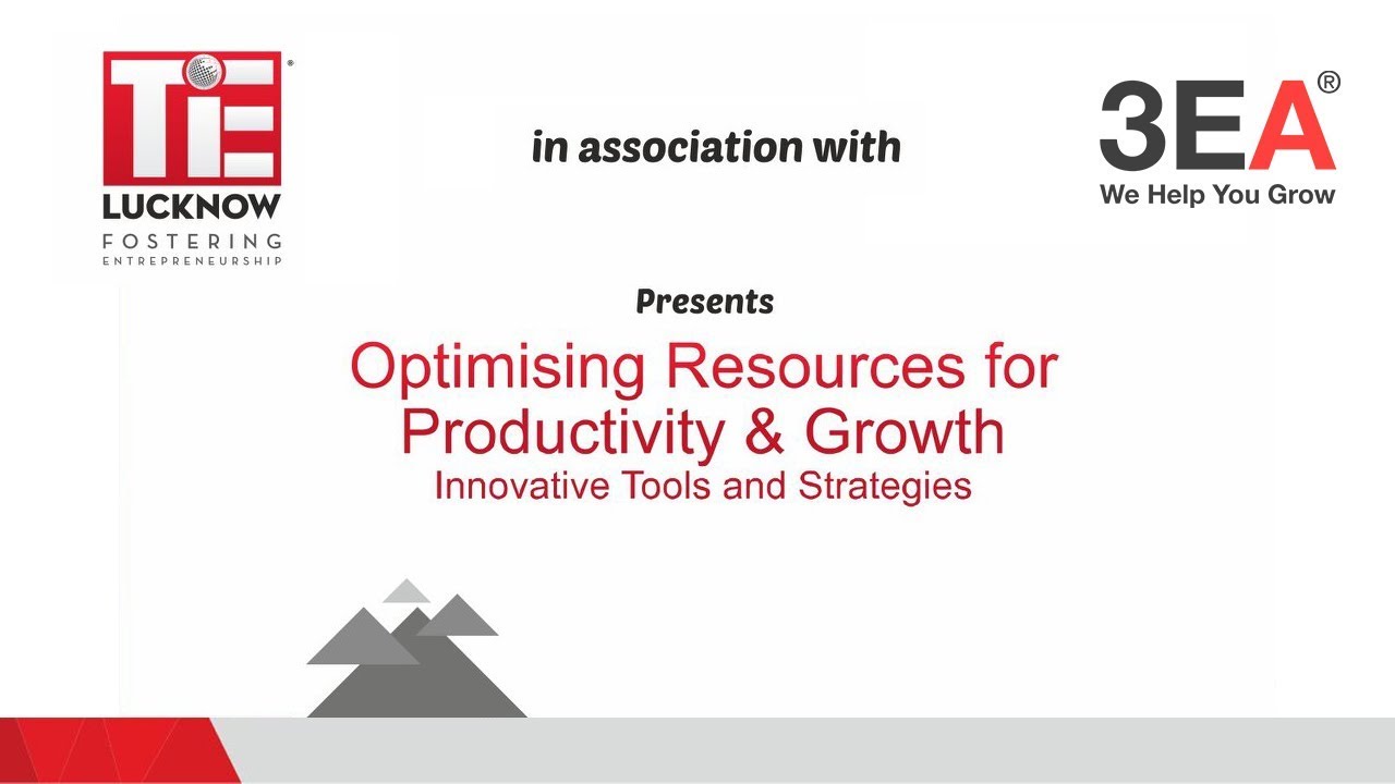 Glimpses of 3EA Session On Optimizing Resources for Productivity and Growth
