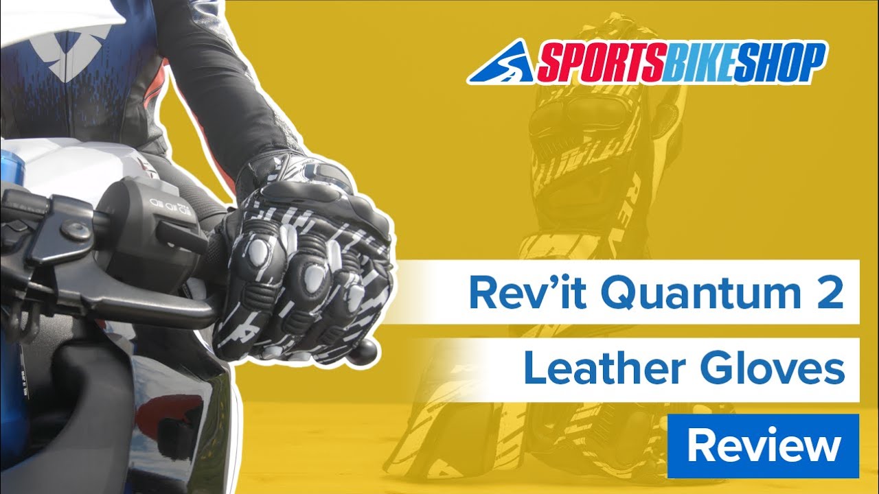Rev'it Quantum 2 Leather Gloves - Neon Red / Black Video