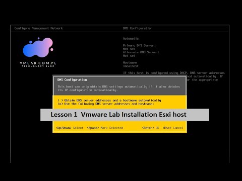Lesson 1  Vmware Lab Installation Esxi host