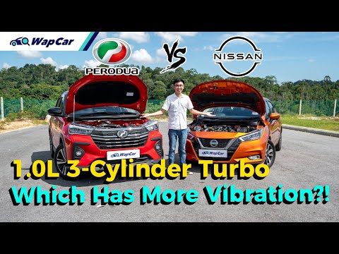 1.0L 3-Cyl Turbo Battle, Perodua Ativa vs Nissan Almera, Engine Vibration, 0-100 & FC Test! | WapCar