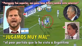 DEVASTADOS PERIODISTAS ARGENTINOS REACCIONARON ASI TRAS DERROTA con PARAGUAY VS ARGENTINA 2 1 HOY