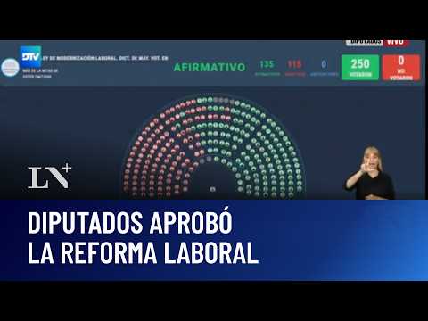 Tras una jornada tensa en el Congreso: Diputados aprobó la reforma laboral y vuelve al Senado