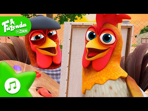 The Rooster Pinto Paints 🎨Song For Kids | Zenon The Farmer