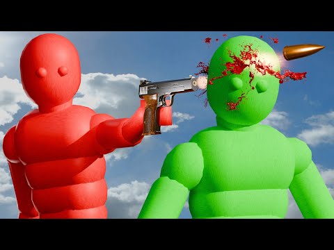 Dynamic AI Ragdolls Fight in a Battle Royale in Realistic Simulations! (with Active Ragdoll Physics)