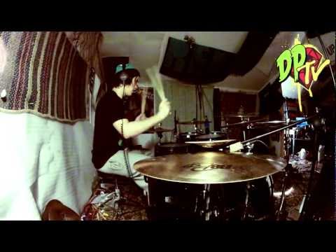 Recording drums for a new Dorm Patrol song!