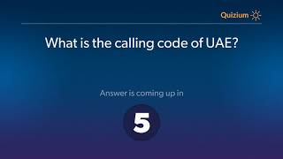 What is the calling code of UAE   United Arab Emirates Quiz