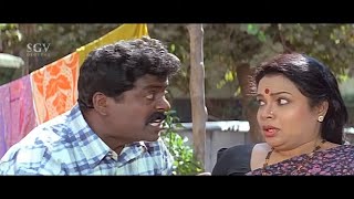 Karibasavaiah Controlling Wife Umashree  Comedy Sc