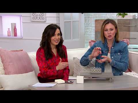 Diamonique Baguette and Pave Crossover Band Ring on QVC