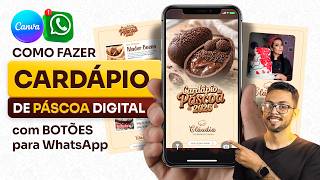 Como Fazer Cardápio de Páscoa Digital no Canva 2026 (Com Botões Clicáveis!)