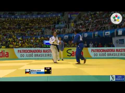 Judo 2013 World Championship Rio de Janeiro: Minakawa (ISR) - Roper (GER) [-57kg] rep
