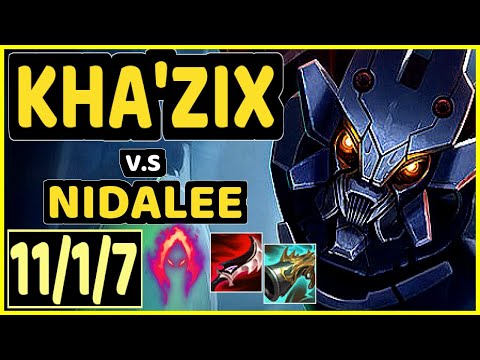 KHA'ZIX vs NIDALEE - 11/1/7 KDA JUNGLE GAMEPLAY - EUW Ranked MASTER