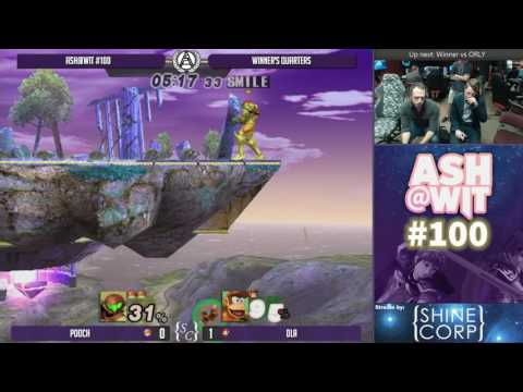 Pooch (Samus) vs DLA (Diddy Kong) - ASH@WIT #100 PM Winner's Quarters