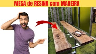 COMO FAZER MESA de RESINA - MESA RESINADA PASSO A PASSO - MESA de RESINA EPÓXI - river table
