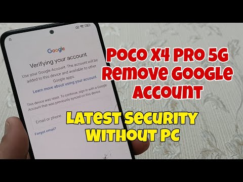 Xiaomi Poco X4 Pro 5G (2201116PG). Remove Google Account, Bypass FRP, Without PC.