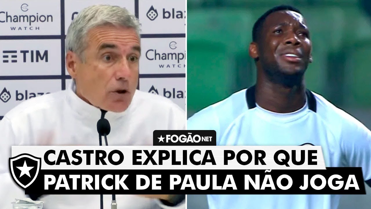 VÍDEO | Luís Castro justifica ausência de Patrick de Paula das partidas do Botafogo: ‘Aquém dos jogadores. Semana de trabalho é sagrada’