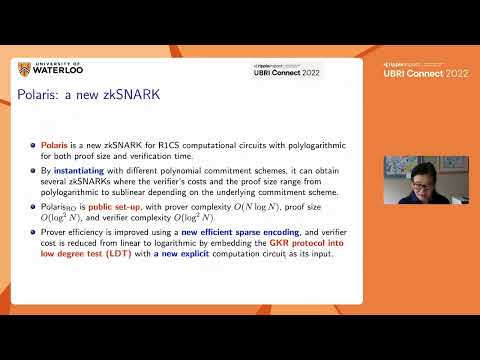 Polaris zkSNARK, Guang Gong | UBRI Connect 2022