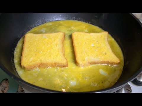 Toast mit einer Pfanne machen! Leichter Eiertoast