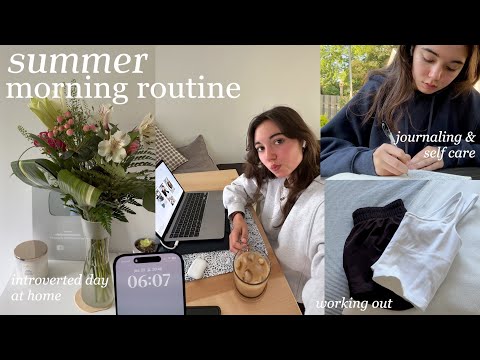 introverted summer morning routine | productive habits and morning self care