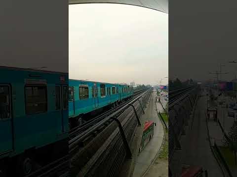 Metro de Santiago Línea 5 -NS74- Ingresando a Estación San Joaquín