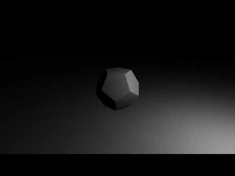 Lambert Shaded Dodecahedron Circled by a Point Light