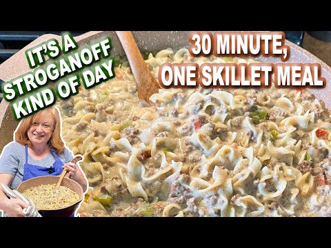 It's a STROGANOFF Kind of Day, A 30 Minute One Pot Ground Beef Meal
