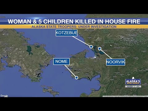 Woman, 5 children killed in Noorvik house fire, troopers say