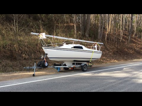 Broke Down!  and (driving) through a storm with an 18 ft Sailboat (Precision 18)