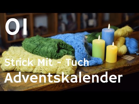 Strick Mit - Adventskalender Tuch 1