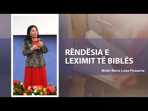 Rëndësia e leximit të Biblës, Motër María Luisa Piraquive